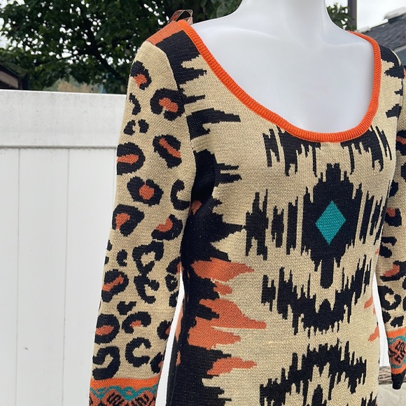 GUC Flying Tomato Knit Mini Aztec Dress Size M - Picture 3 of 16